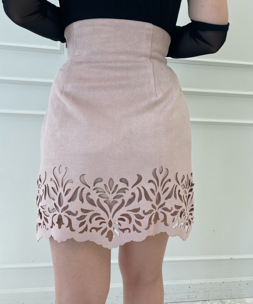 EIMY ISTOIRE（エイミーイストワール）の「フェイクスエードダマスクカットミニスカート（スカート・レディース・ピンク/アイボリー/ベージュ・S/M）」の17枚目の写真