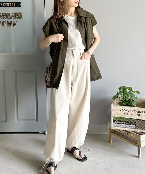 Java（ジャバ）の「《JaVa ジャバコラボ》大人の魅力。フレンチスリーブシンプルシャツ（Tシャツ/カットソー・レディース・オレンジ/ブラック/グレイッシュベージュ/ホワイト・LARGE/MEDIUM/SMALL/X-LARGE）」の18枚目の写真