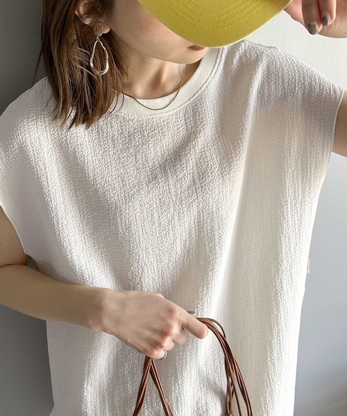 Java（ジャバ）の「《JaVa ジャバコラボ》大人の魅力。フレンチスリーブシンプルシャツ（Tシャツ/カットソー・レディース・オレンジ/ブラック/グレイッシュベージュ/ホワイト・LARGE/MEDIUM/SMALL/X-LARGE）」の20枚目の写真