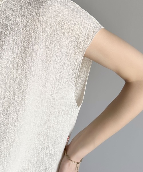 Java（ジャバ）の「《JaVa ジャバコラボ》大人の魅力。フレンチスリーブシンプルシャツ（Tシャツ/カットソー・レディース・オレンジ/ブラック/グレイッシュベージュ/ホワイト・LARGE/MEDIUM/SMALL/X-LARGE）」の22枚目の写真