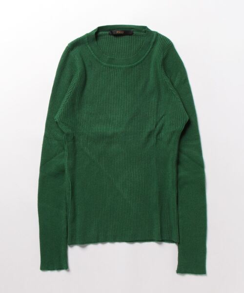 Ritzy(リッツィー)の「9色展開 クルーネック ベーシック リブニットトップス(ニット/セーター・レディース・グレー/ピンク/イエロー/ブルー/グリーン/ボルドー/ホワイト/ベージュ/ブラック・FREE)」の20枚目の写真