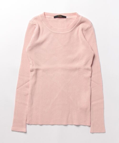 Ritzy(リッツィー)の「9色展開 クルーネック ベーシック リブニットトップス(ニット/セーター・レディース・グレー/ピンク/イエロー/ブルー/グリーン/ボルドー/ホワイト/ベージュ/ブラック・FREE)」の17枚目の写真