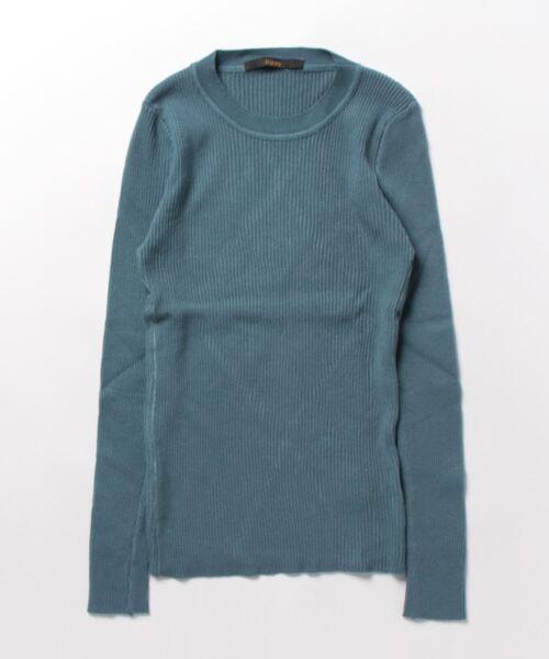 セール】9色展開 クルーネック ベーシック リブニットトップス（ニット