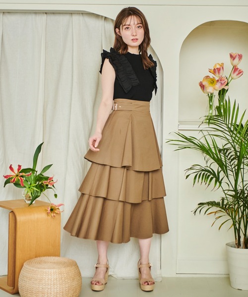 NOELA（ノエラ）の「フリルスリーブニット（ニット/セーター・レディース・イエロー/ブラック/オフホワイト・フリー）」の6枚目の写真