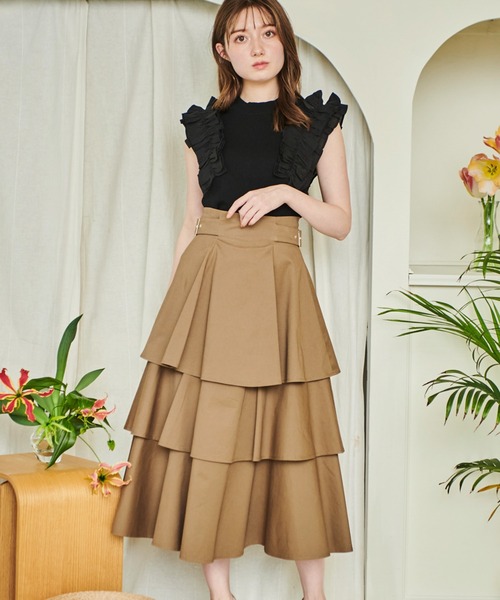 NOELA（ノエラ）の「フリルスリーブニット（ニット/セーター・レディース・イエロー/ブラック/オフホワイト・フリー）」の7枚目の写真