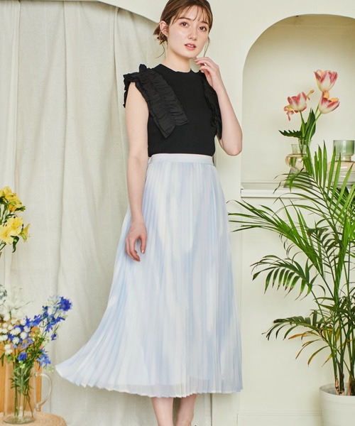 NOELA（ノエラ）の「フリルスリーブニット（ニット/セーター・レディース・イエロー/ブラック/オフホワイト・フリー）」の8枚目の写真