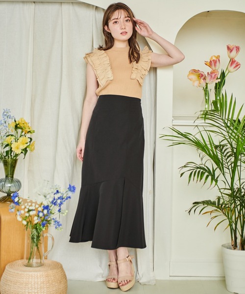 NOELA（ノエラ）の「フリルスリーブニット（ニット/セーター・レディース・イエロー/ブラック/オフホワイト・フリー）」の16枚目の写真