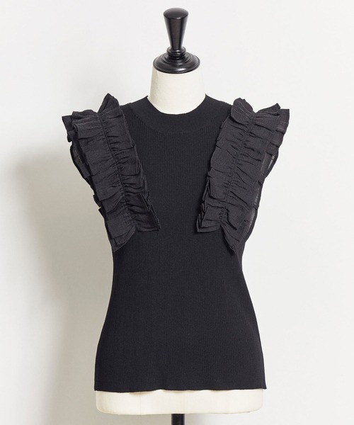 NOELA（ノエラ）の「フリルスリーブニット（ニット/セーター・レディース・イエロー/ブラック/オフホワイト・フリー）」の18枚目の写真