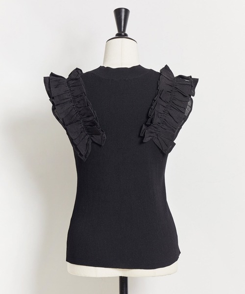 NOELA（ノエラ）の「フリルスリーブニット（ニット/セーター・レディース・イエロー/ブラック/オフホワイト・フリー）」の20枚目の写真