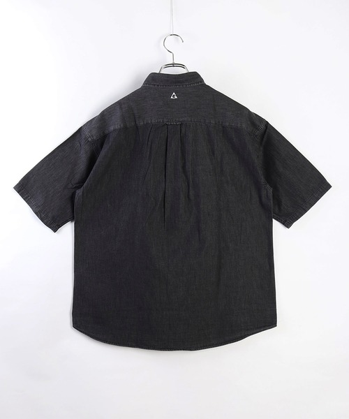 GERRY(ジェリー)の「GERRY 半袖デニムシャツ 胸ポケット付(シャツ/ブラウス・メンズ・ブルー/ネイビー/ブラック/ネイビー系/ブルー系その他・M/L/LL)」の7枚目の写真