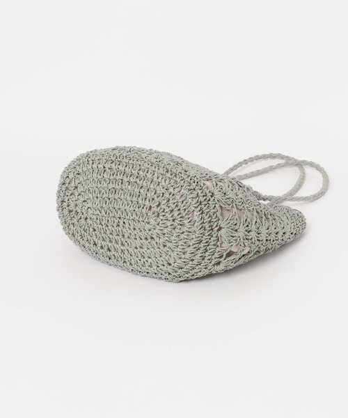 RODE SKO（ロデスコ）の「ペーパー透かし柄トートバッグ（かごバッグ・レディース・ミント/ブラウン系その他/ナチュラル・ONE）」の22枚目の写真