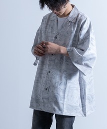 NYLAUS | 総柄プリント オープンカラー ルーズシャツ(シャツ/ブラウス)