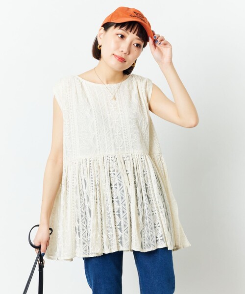 FREAK'S STORE(フリークスストア)の「【限定展開】総刺繍 レース ブラウス(シャツ/ブラウス・レディース・オフホワイト/ブラック・フリ-)」の1枚目の写真