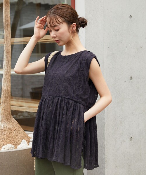 FREAK'S STORE(フリークスストア)の「【限定展開】総刺繍 レース ブラウス(シャツ/ブラウス・レディース・オフホワイト/ブラック・フリ-)」の2枚目の写真