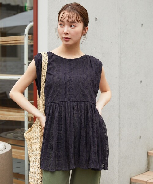 FREAK'S STORE(フリークスストア)の「【限定展開】総刺繍 レース ブラウス(シャツ/ブラウス・レディース・オフホワイト/ブラック・フリ-)」の4枚目の写真