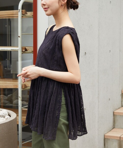 FREAK'S STORE(フリークスストア)の「【限定展開】総刺繍 レース ブラウス(シャツ/ブラウス・レディース・オフホワイト/ブラック・フリ-)」の6枚目の写真