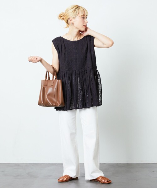 FREAK'S STORE(フリークスストア)の「【限定展開】総刺繍 レース ブラウス(シャツ/ブラウス・レディース・オフホワイト/ブラック・フリ-)」の8枚目の写真