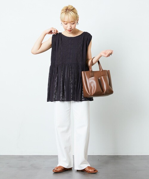 FREAK'S STORE(フリークスストア)の「【限定展開】総刺繍 レース ブラウス(シャツ/ブラウス・レディース・オフホワイト/ブラック・フリ-)」の9枚目の写真