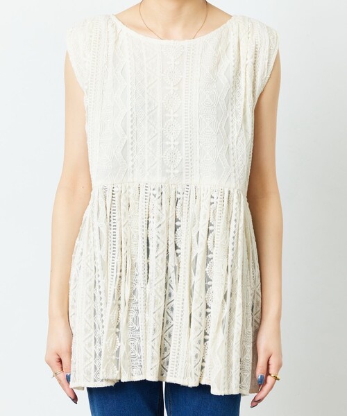 FREAK'S STORE(フリークスストア)の「【限定展開】総刺繍 レース ブラウス(シャツ/ブラウス・レディース・オフホワイト/ブラック・フリ-)」の14枚目の写真