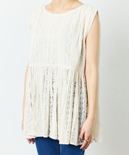 FREAK'S STORE(フリークスストア)の「【限定展開】総刺繍 レース ブラウス(シャツ/ブラウス・レディース・オフホワイト/ブラック・フリ-)」の17枚目の写真