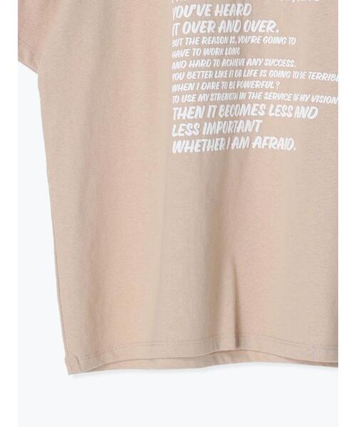 Samansa Mos2(サマンサ モスモス)の「発泡ロゴプリントTシャツ(Tシャツ/カットソー・レディース・グリーン/ベージュ/キナリ/ブラック・フリ-)」の21枚目の写真