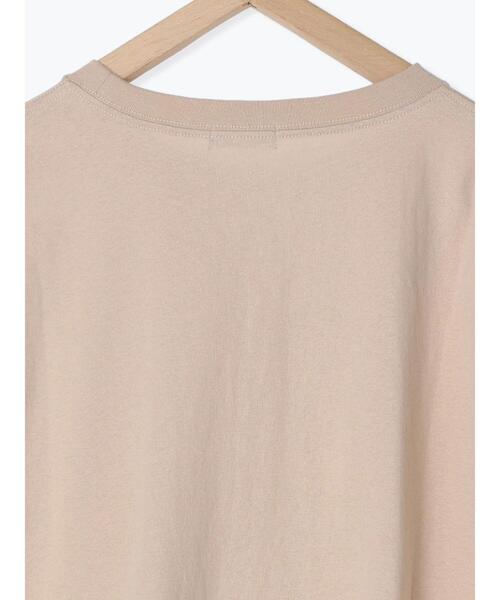 Samansa Mos2(サマンサ モスモス)の「発泡ロゴプリントTシャツ(Tシャツ/カットソー・レディース・グリーン/ベージュ/キナリ/ブラック・フリ-)」の20枚目の写真