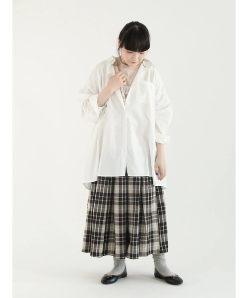 Samansa Mos2(サマンサ モスモス)の「発泡ロゴプリントTシャツ(Tシャツ/カットソー・レディース・グリーン/ベージュ/キナリ/ブラック・フリ-)」の10枚目の写真