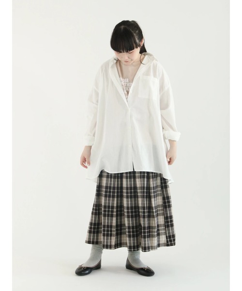 Samansa Mos2(サマンサ モスモス)の「発泡ロゴプリントTシャツ(Tシャツ/カットソー・レディース・グリーン/ベージュ/キナリ/ブラック・フリ-)」の11枚目の写真