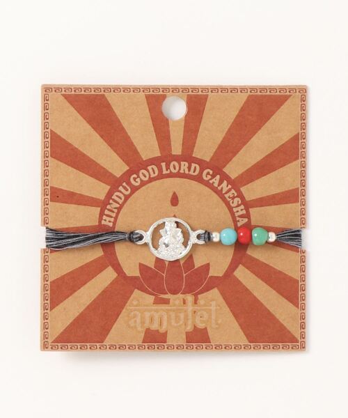 チャイハネ（チャイハネ）の「【チャイハネ】ガネッシュMEN'Sミサンガアンクレット（アンクレット・メンズ・ブラック/ブルー/オレンジ/グリーン/ピンク/レッド・FREE）」の2枚目の写真