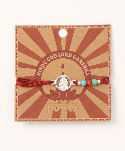 チャイハネ（チャイハネ）の「【チャイハネ】ガネッシュMEN'Sミサンガアンクレット（アンクレット・メンズ・ブラック/ブルー/オレンジ/グリーン/ピンク/レッド・FREE）」の9枚目の写真