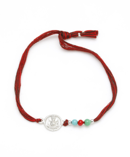 チャイハネ（チャイハネ）の「【チャイハネ】ガネッシュMEN'Sミサンガアンクレット（アンクレット・メンズ・ブラック/ブルー/オレンジ/グリーン/ピンク/レッド・FREE）」の10枚目の写真