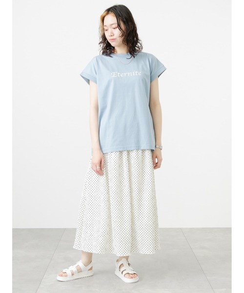 Samansa Mos2 blue（サマンサモスモスブルー）の「ポコポコドット切替スカート（スカート・レディース・キナリ/ブルー/ブラック・ﾌﾘ-）」の16枚目の写真