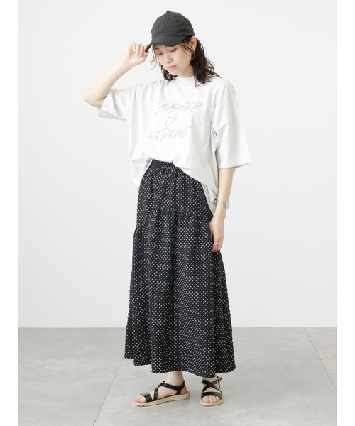Samansa Mos2 blue（サマンサモスモスブルー）の「ポコポコドット切替スカート（スカート・レディース・キナリ/ブルー/ブラック・ﾌﾘ-）」の13枚目の写真