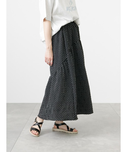 Samansa Mos2 blue（サマンサモスモスブルー）の「ポコポコドット切替スカート（スカート・レディース・キナリ/ブルー/ブラック・ﾌﾘ-）」の22枚目の写真