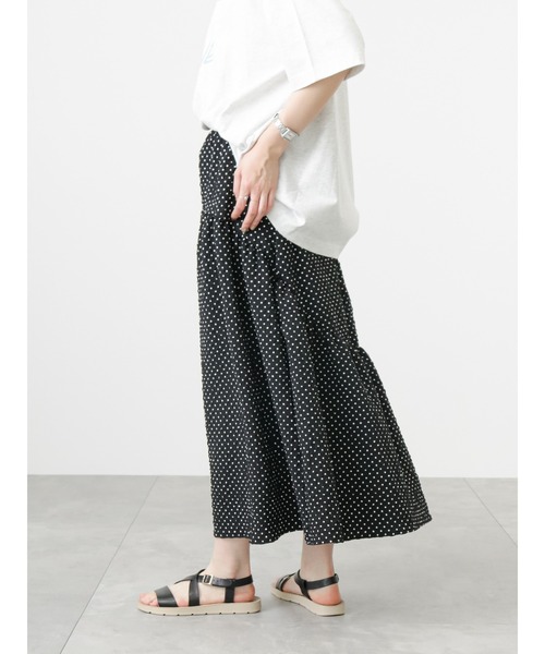 Samansa Mos2 blue（サマンサモスモスブルー）の「ポコポコドット切替スカート（スカート・レディース・キナリ/ブルー/ブラック・ﾌﾘ-）」の8枚目の写真