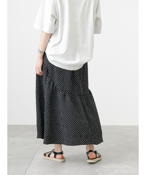 Samansa Mos2 blue（サマンサモスモスブルー）の「ポコポコドット切替スカート（スカート・レディース・キナリ/ブルー/ブラック・ﾌﾘ-）」の5枚目の写真