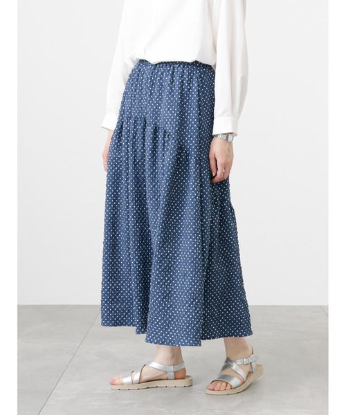 Samansa Mos2 blue（サマンサモスモスブルー）の「ポコポコドット切替スカート（スカート・レディース・キナリ/ブルー/ブラック・ﾌﾘ-）」の20枚目の写真