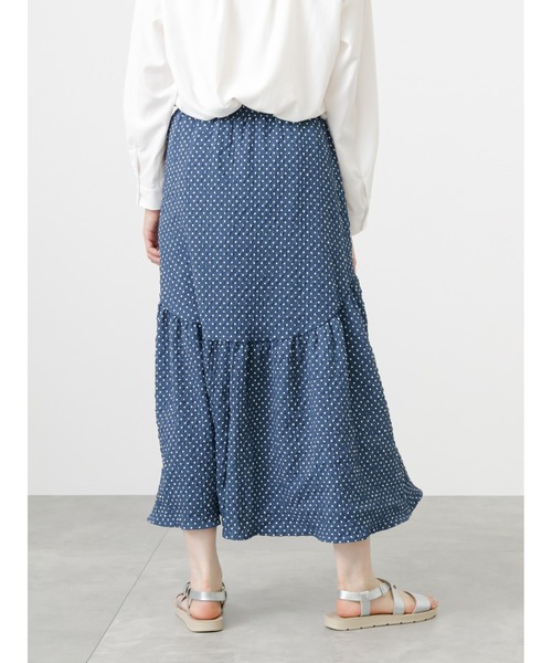 Samansa Mos2 blue（サマンサモスモスブルー）の「ポコポコドット切替スカート（スカート・レディース・キナリ/ブルー/ブラック・ﾌﾘ-）」の6枚目の写真