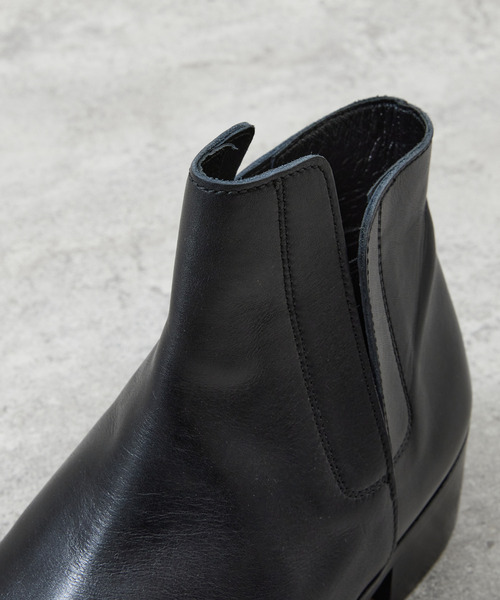 PADRONE（パドローネ）の「PADRONE パドローネ / BL INNERGORE BOOTS インナーゴア レザーヒールブーツ / PU8394-1102（ブーツ・メンズ・アッシュブラウン/ブラック・40/41/42）」の10枚目の写真