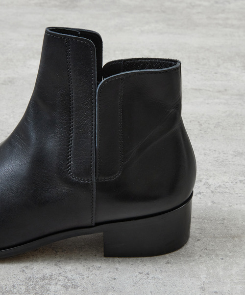 【美品】パドローネ/インナーゴアレザーブーツ/サイドゴア/チャンキーソール/黒 PADRONE パドローネ / SIDE GORE BOOTS with Chunky Sole
