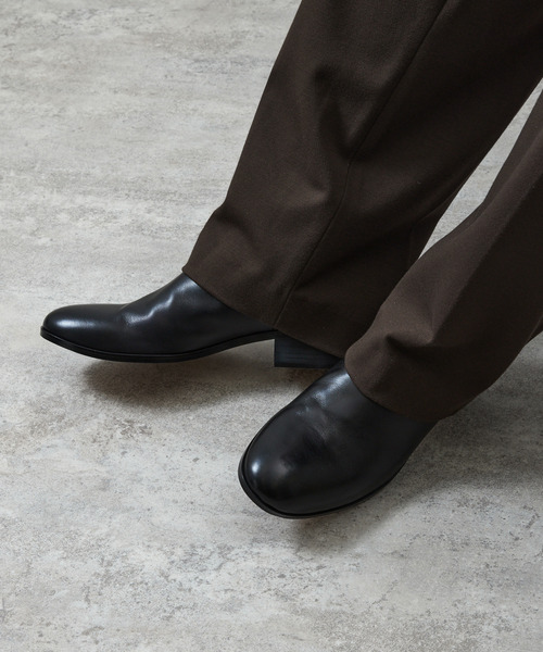【美品】パドローネ/インナーゴアレザーブーツ/サイドゴア/チャンキーソール/黒 PADRONE ブーツ パドローネ / HB SIDE GORE BOOTS サイドゴア