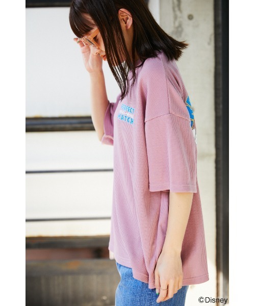 RODEO CROWNS WIDE BOWL（ロデオクラウンズワイドボウル）の「(M&M)ワッフルトップス（その他トップス・レディース・サックスブルー/オフホワイト/チャコールグレー/スモークピンク・FREE）」の14枚目の写真