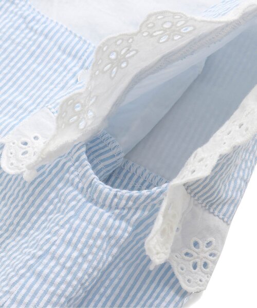 Seraph（セラフ）の「スクエアネックデザインブラウス（シャツ/ブラウス・キッズ・サックスブルー/オフホワイト/イエロー・130/140/120/95/90/80/100/110）」の12枚目の写真