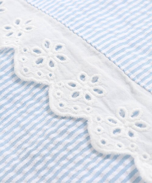 Seraph（セラフ）の「スクエアネックデザインブラウス（シャツ/ブラウス・キッズ・サックスブルー/オフホワイト/イエロー・130/140/120/95/90/80/100/110）」の13枚目の写真