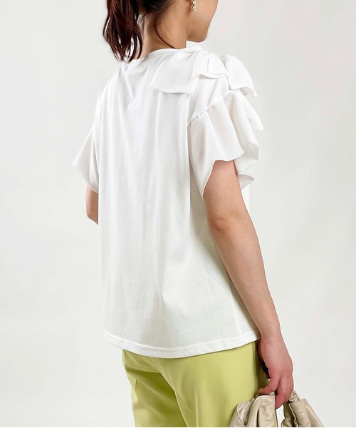 PICCIN(ピッチン)の「肩リボンカットソー(Tシャツ/カットソー・レディース・オフホワイト/ブラック・M)」の19枚目の写真
