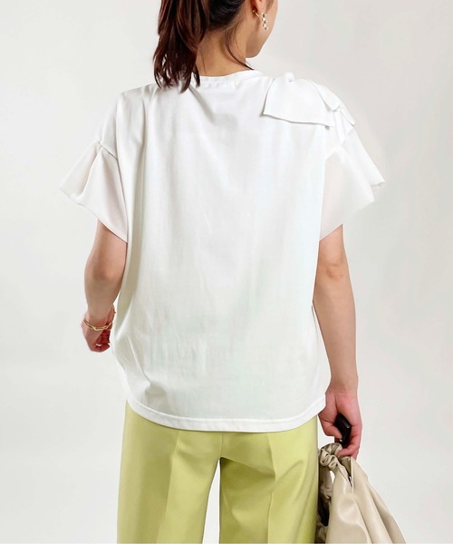 PICCIN(ピッチン)の「肩リボンカットソー(Tシャツ/カットソー・レディース・オフホワイト/ブラック・M)」の20枚目の写真