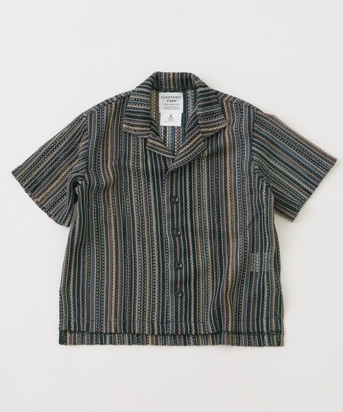 CIAOPANIC TYPY(チャオパニックティピー)の「【KIDS】バルファレースマルチストライプシャツ(シャツ/ブラウス・キッズ・グリーン/オレンジ・M/XL/XXL)」の12枚目の写真