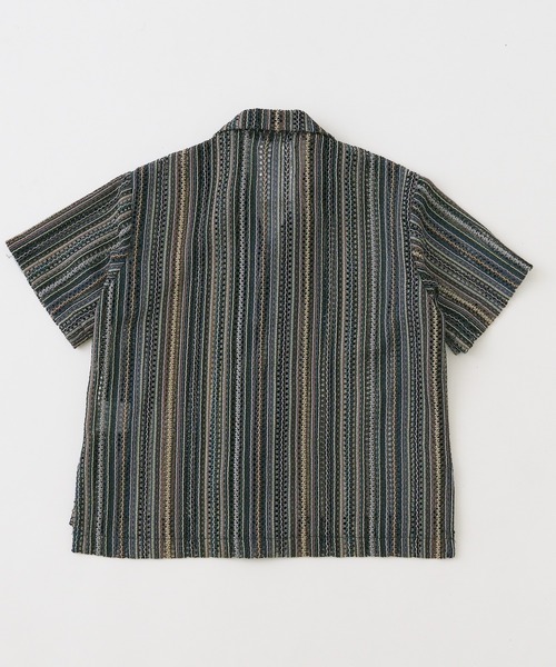 CIAOPANIC TYPY(チャオパニックティピー)の「【KIDS】バルファレースマルチストライプシャツ(シャツ/ブラウス・キッズ・グリーン/オレンジ・M/XL/XXL)」の9枚目の写真