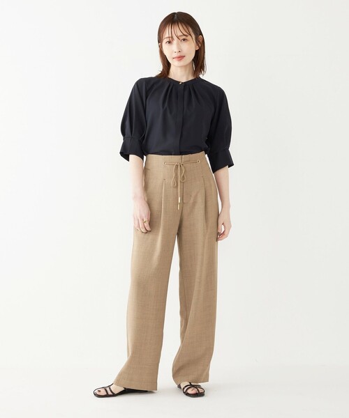 SHIPS Colors(シップス カラーズ)の「SHIPS Colors:〈洗濯機可能〉ジョーゼット タック スリーブ ブラウス◇(シャツ/ブラウス・レディース・ブルー/オフホワイト/ネイビー/ベージュ・ONE SIZE)」の9枚目の写真