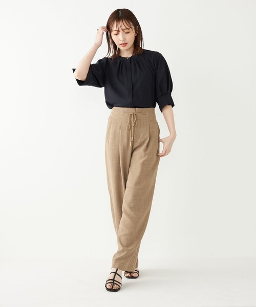 SHIPS Colors(シップス カラーズ)の「SHIPS Colors:〈洗濯機可能〉ジョーゼット タック スリーブ ブラウス◇(シャツ/ブラウス・レディース・ブルー/オフホワイト/ネイビー/ベージュ・ONE SIZE)」の10枚目の写真